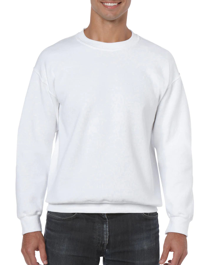 Gildan Heavy Blend Unisex Adult Crewneck Sweatshirt / L / White